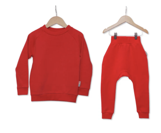 Red jumper and joggers set
